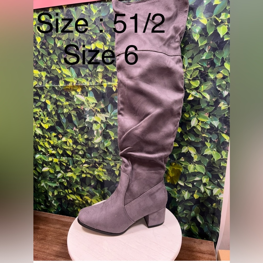 Women's Over-the-Knee Gray Boots